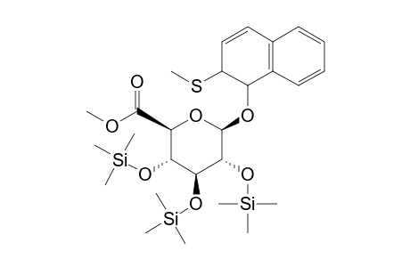.beta.-D-Glucopyranosiduronic acid, 1,2-dihydro(methylthio)naphthalenyl 2,4,3-tris-O-(trimethylsilyl)-, methyl ester