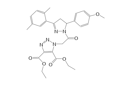 diethyl 1-{2-[3-(2,5-dimethylphenyl)-5-(4-methoxyphenyl)-4,5-dihydro-1H-pyrazol-1-yl]-2-oxoethyl}-1H-1,2,3-triazole-4,5-dicarboxylate