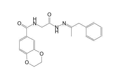 N-{2-[(2E)-2-(1-methyl-2-phenylethylidene)hydrazino]-2-oxoethyl}-2,3-dihydro-1,4-benzodioxin-6-carboxamide