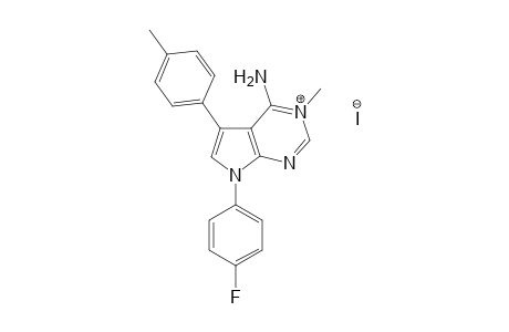 4-Amino-7-(4-fluorophenyl)-3-methyl-5-(p-tolyl)-7H-pyrrolo[2,3-d]pyrimidin-3-ium iodide