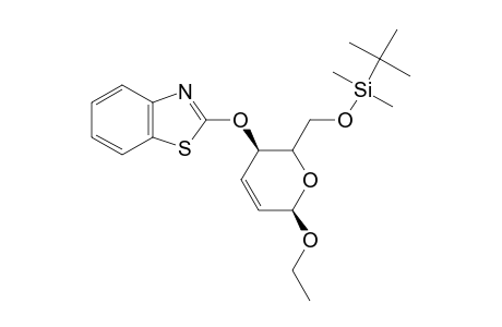 ETHYL-2,3-DIDEOXY-6-O-(TERT.-BUTYLDIMETHYLSILYL)-4-O-(2-BENZOTHIAZOLYL)-ALPHA-D-ERYTHRO-HEX-2-ENOPYRANOSIDE