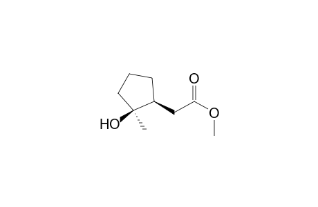 Cyclopentaneacetic acid, 2-hydroxy-2-methyl-, methyl ester, trans-