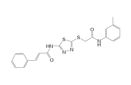 (2E)-N-(5-{[2-oxo-2-(3-toluidino)ethyl]sulfanyl}-1,3,4-thiadiazol-2-yl)-3-phenyl-2-propenamide