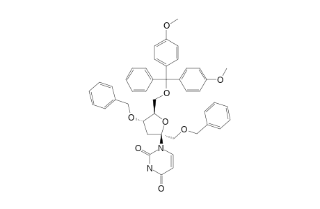 1-[1',4'-DI-O-BENZYL-3'-DEOXY-6'-O-(4,4'-DIMETHOXYTRITYL)-BETA-D-PSICOFURANOSYL]-URACIL