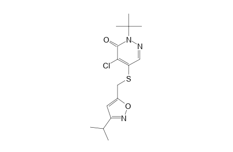 3(2H)-Pyridazinone, 4-chloro-2-(1,1-dimethylethyl)-5-[[[3-(1-methylethyl)-5-isoxazolyl]methyl]thio]-