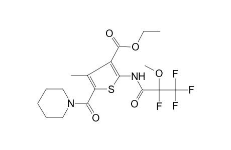 4-Methyl-5-(piperidine-1-carbonyl)-2-[(2,3,3,3-tetrafluoro-2-methoxy-propanoyl)amino]thiophene-3-carboxylic acid ethyl ester