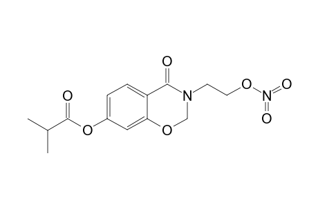 2-methylpropionic acid [4-keto-3-(2-nitrooxyethyl)-2H-1,3-benzoxazin-7-yl] ester