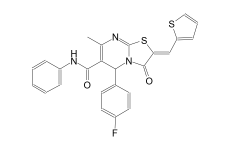 (2Z)-5-(4-fluorophenyl)-7-methyl-3-oxo-N-phenyl-2-(2-thienylmethylene)-2,3-dihydro-5H-[1,3]thiazolo[3,2-a]pyrimidine-6-carboxamide