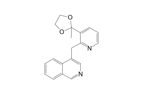 1-{-4'-[3"-(2"'-Methyl-1'",3'"-dioxolan-2'"-yl)]pyridylmethyl}isoquinoline