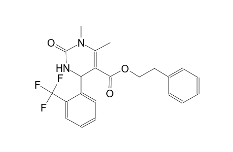 2-phenylethyl 1,6-dimethyl-2-oxo-4-[2-(trifluoromethyl)phenyl]-1,2,3,4-tetrahydro-5-pyrimidinecarboxylate