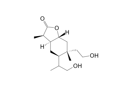 2(3H)-Benzofuranone, hexahydro-6-(2-hydroxyethyl)-5-(2-hydroxy-1-methylethyl)-3,6-dimethyl-, [3R-(3.alpha.,3a.alpha.,5.beta.,6.alpha.,7a.beta.)]-