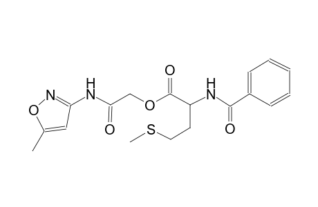 2-[(5-methyl-3-isoxazolyl)amino]-2-oxoethyl 2-(benzoylamino)-4-(methylsulfanyl)butanoate