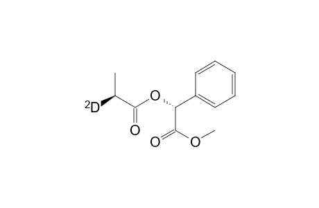 Benzeneacetic acid, .alpha.-(1-oxopropoxy-2-d)-, methyl ester, [R-(R*,S*)]-