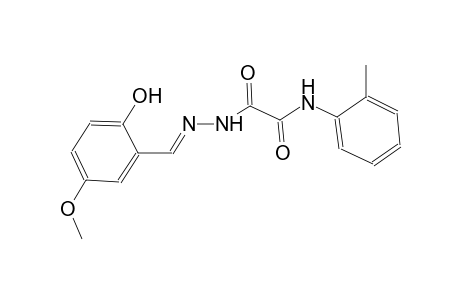 2-[(2E)-2-(2-hydroxy-5-methoxybenzylidene)hydrazino]-N-(2-methylphenyl)-2-oxoacetamide