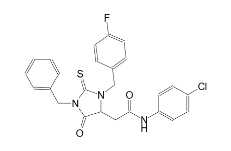 2-[1-benzyl-3-(4-fluorobenzyl)-5-oxo-2-thioxo-4-imidazolidinyl]-N-(4-chlorophenyl)acetamide