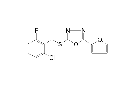 2-((2-Chloro-6-fluorobenzyl)sulfanyl)-5-(2-furyl)-1,3,4-oxadiazole