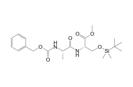 Methyl N-(N-benzyloxycarbonyl-L-alanyl)-O-tert-butyldimethylsilyl-L-serinate