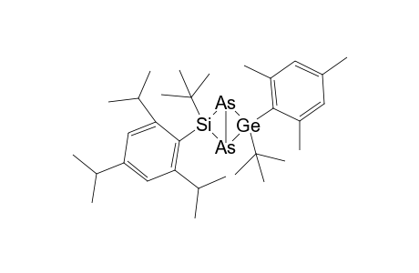 exo,endo-2,4-Di-tert-butyl-4-mesityl-2-(2,4,6-triisopropylphenyl)-1,3-diarsa-2-sila-4-germabicyclo-[1.1.0]butane