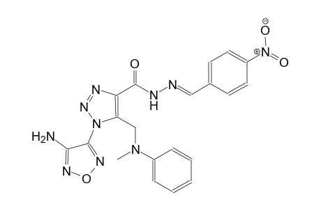 1-(4-amino-1,2,5-oxadiazol-3-yl)-5-[(methylanilino)methyl]-N'-[(E)-(4-nitrophenyl)methylidene]-1H-1,2,3-triazole-4-carbohydrazide