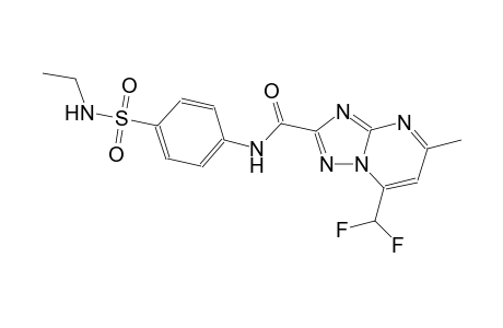 7-(difluoromethyl)-N-{4-[(ethylamino)sulfonyl]phenyl}-5-methyl[1,2,4]triazolo[1,5-a]pyrimidine-2-carboxamide