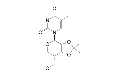 1-[4-DEOXY-4-(HYDROXYMETHYL)-2,3-O-ISOPROPYLIDENE-BETA-D-RIBOPYRANOSYL]-THYMINE