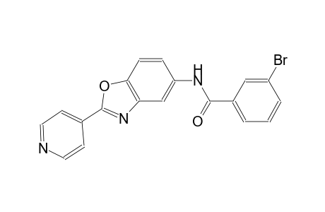 3-bromo-N-[2-(4-pyridinyl)-1,3-benzoxazol-5-yl]benzamide
