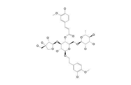 PEDICULARIOSIDE-N;#4;1'-O-BETA-D-(3-HYDROXY-4-METHOXY-BETA-PHENYL)-ETHYL-4'-O-FERULOYL-BETA-D-APIOFURANOSYL-(1->3')-ALPHA-L-RHAMNOPYRANOSYL-(1->6')-GLUCOPYRANO