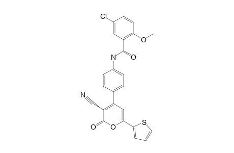 N1-[4-[3-CYANO-2-OXO-6-(2-THIENYL)-2H-4-PYRANYL]-PHENYL]-5-CHLORO-2-METHOXYBENZAMIDE