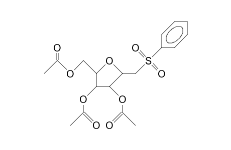 A-1-Deoxy-1-phenylsulfonylmethyl-2,3,5-triacetyl-ribofuranose