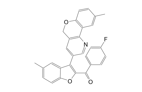 (4-fluorophenyl)[5-methyl-3-(9-methyl-5H-chromeno[4,3-b]pyridin-3-yl)-1-benzofuran-2-yl]methanone