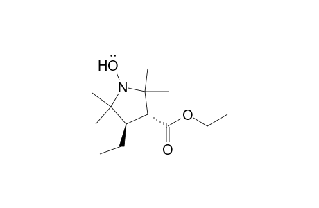 1-Pyrrolidinyloxy, 3-(ethoxycarbonyl)-4-ethyl-2,2,5,5-tetramethyl-, trans-