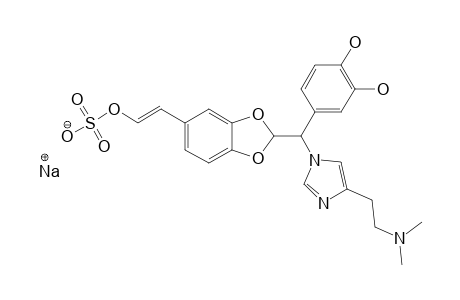 sodium [(E)-2-[2-[(3,4-dihydroxyphenyl)-[4-(2-dimethylaminoethyl)imidazol-1-yl]methyl]-1,3-benzodioxol-5-yl]ethenyl] sulfate