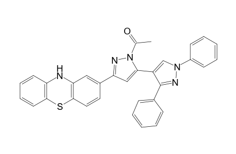 1-(3-(10H-phenothiazin-2-yl)-5-(1,3-diphenyl-1H-pyrazol-4-yl)-1H-pyrazol-1-yl)ethanone