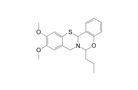 6-PROPYL-10,11-DIMETHOXY-6H,8H,13AH-[1,3]-BENZOXAZINO-[4,3-B]-[1,3]-BENZOTHIAZINE