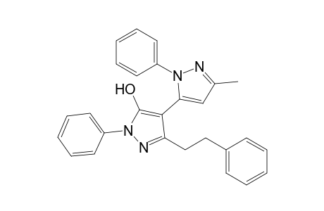 5-Hydroxy-3-phenethyl-1-phenyl-4-(3'-methyl-1'-phenylpyrazol-5'-yl)pyrazole