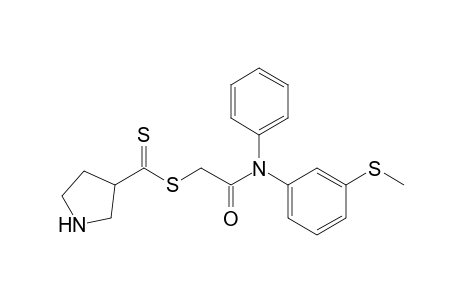 N-[3'-(Methylthio)phenyl]-N-{[(3'-pyrrolidinyl)thiocarbamoyl]thioacetyl}-phenylamine