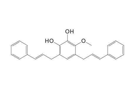 3-Methoxy-4,6-bis[(E)-3-phenylprop-2-enyl]benzene-1,2-diol