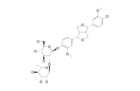 (+)-PINORESINOL-4-O-ALPHA-RHAMNOPYRANOSYL-(1->2)-BETA-GLUCOPYRANOSIDE