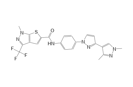 N-(4-(1',3'-dimethyl-1H,1'H-[3,4'-bipyrazol]-1-yl)phenyl)-1-methyl-3-(trifluoromethyl)-1H-thieno[2,3-c]pyrazole-5-carboxamide