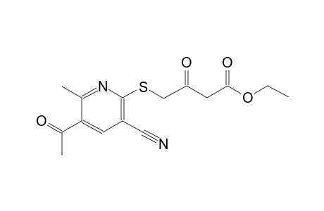 butanoic acid, 4-[(5-acetyl-3-cyano-6-methyl-2-pyridinyl)thio]-3-oxo-, ethyl ester