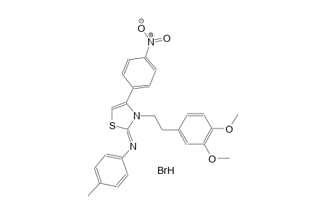 N-((2Z)-3-[2-(3,4-dimethoxyphenyl)ethyl]-4-(4-nitrophenyl)-1,3-thiazol-2(3H)-ylidene)-4-methylaniline hydrobromide