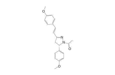1-ACETYL-5-(4'-METHOXYPHENYL)-3-(4'-METHOXYSTYRYL)-2-PYRAZOLINE