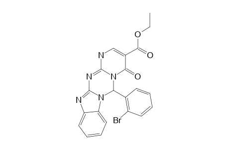 ETHYL-6-(2-BROMOPHENYL)-4-OXO-4,6-DIHYDRO-1(12)(13)H-PYRIMIDO-[2',1':4,5]-[1,3,5]-TRIAZINO-[1,2-A]-BENZIMIDAZOLE-3-CARBOXYLATE