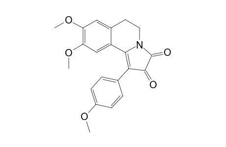8,9-dimethoxy-1-(4-methoxyphenyl)-5,6-dihydropyrrolo[2,1-a]isoquinoline-2,3-dione