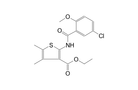 3-thiophenecarboxylic acid, 2-[(5-chloro-2-methoxybenzoyl)amino]-4,5-dimethyl-, ethyl ester