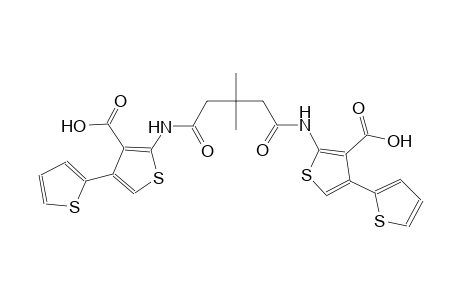 5',5'''-((3,3-dimethylpentanedioyl)bis(azanediyl))bis([2'',3'''-bithiophene]-4'-carboxylic acid)