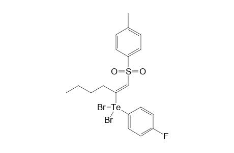 (E)-2-(4-Methylphenylsulfonyl)-1-butylvinyl-4-fluorophenyltellurium dibromide