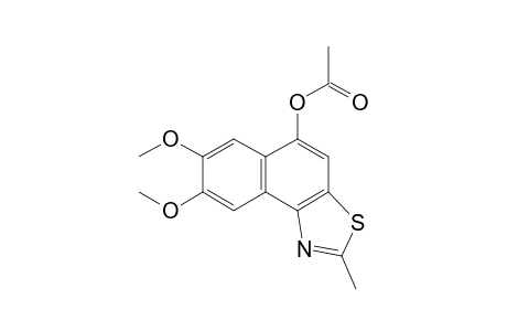 Naphtho[1,2-d]thiazol-5-ol, 7,8-dimethoxy-2-methyl-, acetate (ester)