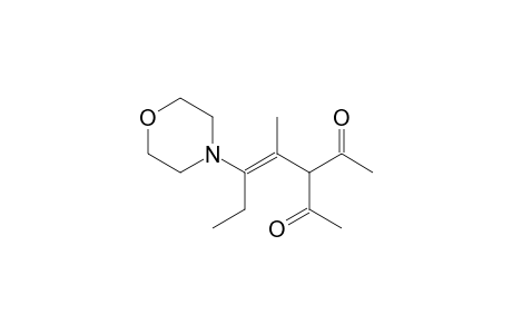 3-[1-Methyl-2-(4-morpholinyl)butenyl]-2,4-pentanedione