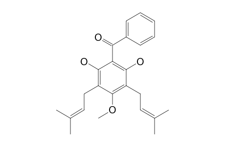 VISMIAPHENONE-C;2,6-DIHYDROXY-4-METHOXY-3,5-DIPRENYL-BENZOPHENONE